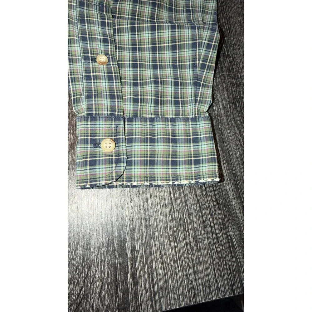 Ralph Lauren Classic Fit Plaid Button Down‎ Shirt Men's L Preppy Casual Pony